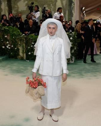 Cole Escola arrives on the red carpet at the 2024 Met Gala celebrating Sleeping Beauties: Reawakening Fashion at The Metropolitan Museum of Art on Monday, May 6, 2024 in New York City.  NYP20240506150 JOHNxANGELILLO