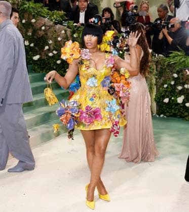 Nicki Minaj arrives on the red carpet at the 2024 Met Gala celebrating Sleeping Beauties: Reawakening Fashion at The Metropolitan Museum of Art on Monday, May 6, 2024 in New York City.  NYP20240506528 JOHNxANGELILLO