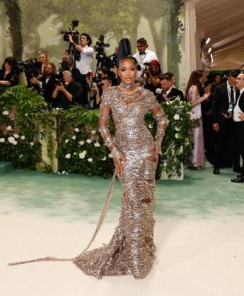 Keke Palmer arrives on the red carpet at the 2024 Met Gala celebrating Sleeping Beauties: Reawakening Fashion at The Metropolitan Museum of Art on Monday, May 6, 2024 in New York City.  NYP20240506267 JOHNxANGELILLO