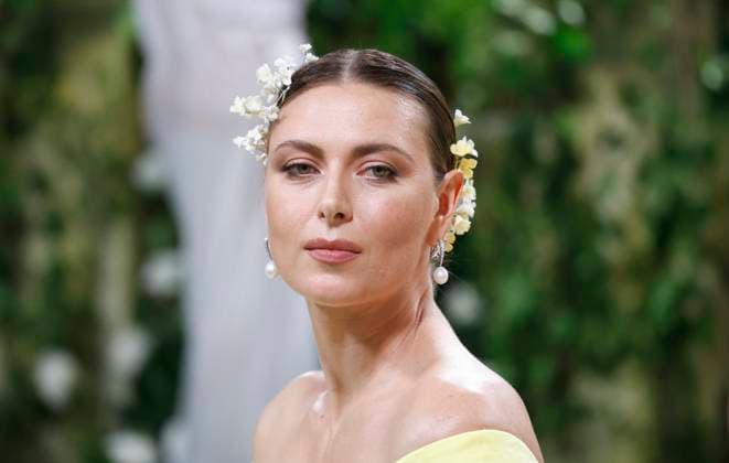 Maria Sharapova arrives on the red carpet at the 2024 Met Gala celebrating Sleeping Beauties: Reawakening Fashion at The Metropolitan Museum of Art on Monday, May 6, 2024 in New York City.  NYP20240506566 JOHNxANGELILLO