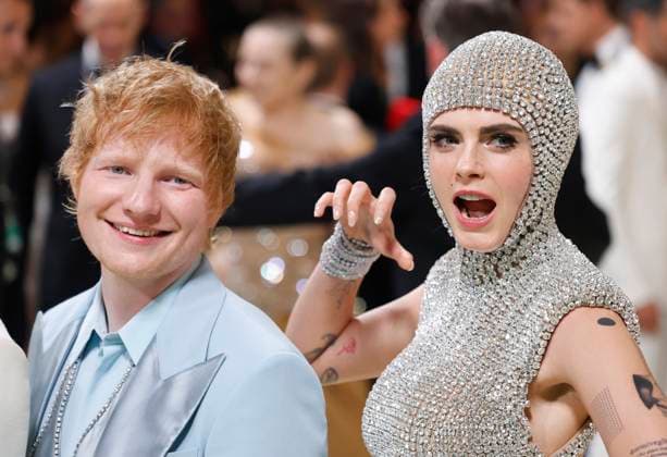 Entertainment Themen der Woche KW19 Entertainment Bilder des Tages Cara Delevingne Ed Sheeran arrive on the red carpet at the 2024 Met Gala celebrating Sleeping Beauties: Reawakening Fashion at The Metropolitan Museum of Art on Monday, May 6, 2024 in New York City.  NYP20240506569 JOHNxANGELILLO