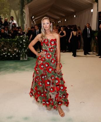 Nelly Korda arrives on the red carpet at the 2024 Met Gala celebrating Sleeping Beauties: Reawakening Fashion at The Metropolitan Museum of Art on Monday, May 6, 2024 in New York City.  NYP20240506359 JOHNxANGELILLO