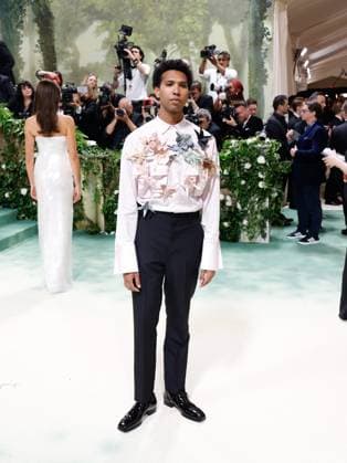 Tyler Mitchell arrives on the red carpet at the 2024 Met Gala celebrating Sleeping Beauties: Reawakening Fashion at The Metropolitan Museum of Art on Monday, May 6, 2024 in New York City.  NYP20240506370 JOHNxANGELILLO