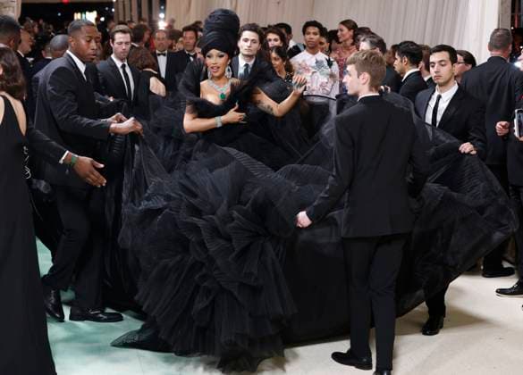 Cardi B arrives on the red carpet at the 2024 Met Gala celebrating Sleeping Beauties: Reawakening Fashion at The Metropolitan Museum of Art on Monday, May 6, 2024 in New York City.  NYP20240506552 JOHNxANGELILLO