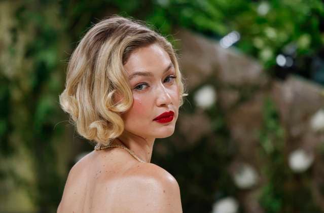 Gigi Hadid arrives on the red carpet at the 2024 Met Gala celebrating Sleeping Beauties: Reawakening Fashion at The Metropolitan Museum of Art on Monday, May 6, 2024 in New York City.  NYP20240506599 JOHNxANGELILLO