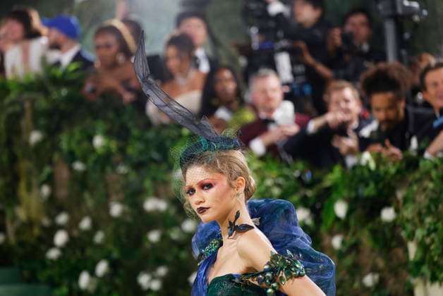 Zendaya arrives on the red carpet at the 2024 Met Gala celebrating Sleeping Beauties: Reawakening Fashion at The Metropolitan Museum of Art on Monday, May 6, 2024 in New York City.  NYP20240506608 JOHNxANGELILLO