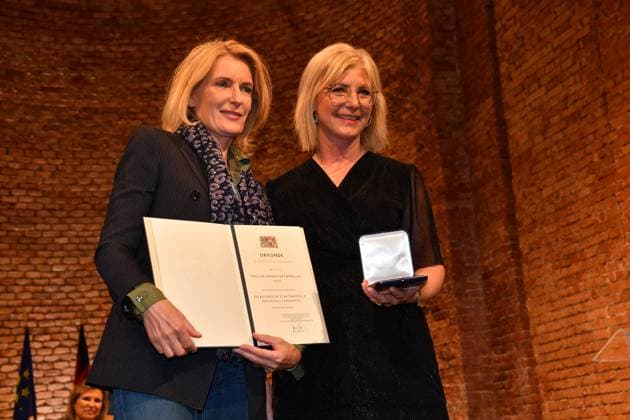 Dr. Maria Furtwängler and Ulrike Scharf Award of the Bavarian State Medal for Social Merit 2024 Heilige Hofkirche Munich 07 May 2024