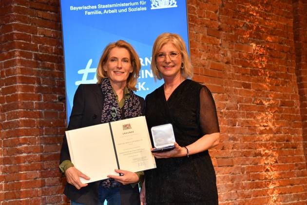 Dr. Maria Furtwängler and Ulrike Scharf Award of the Bavarian State Medal for Social Merit 2024 Heilige Hofkirche Munich 07 May 2024