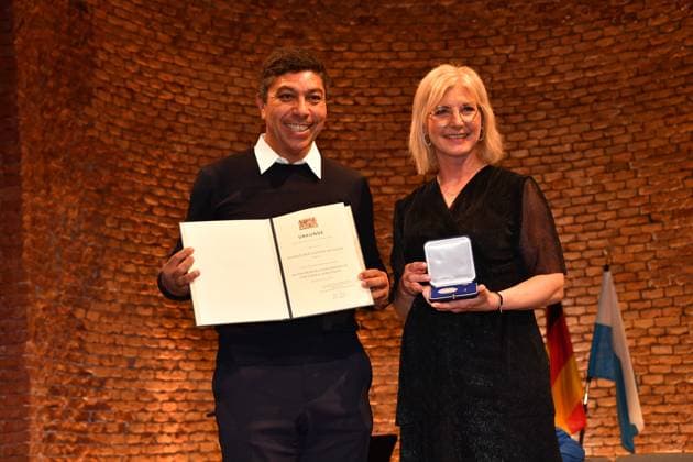 Giovane Elber and Ulrike Scharf Award of the Bavarian State Medal for Social Merit 2024 Heilige Hofkirche Munich 07 May 2024