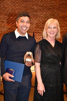 Ulrike Scharf and Giovane Elber awarded the Bavarian State Medal for Social Merit 2024 Heilige Hofkirche Munich 07 May 2024