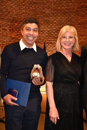 Ulrike Scharf and Giovane Elber awarded the Bavarian State Medal for Social Merit 2024 Heilige Hofkirche Munich 07 May 2024