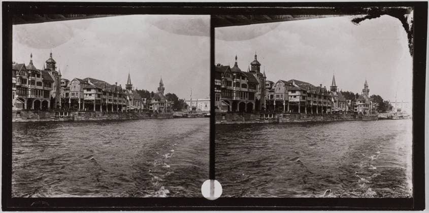 RECORD DATE NOT STATED Universal exhibition of 1900: the Seine and the old Paris on the quay, Paris (16th arr.) Photography of Lucien Cresson. Stereoscopic view: Gelatin-silver-bromure draw. 1900. Paris, Carnavalet museum. 100511-7 Year 1900, universal exhibition, stereo, stereoscopic view Copyright: xpiemagsx piemagsparismu012024-34464 !ACHTUNG AUFNAHMEDATUM GESCHÄTZT!