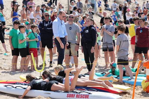 Entertainment Themen der Woche KW19 Entertainment Bilder des Tages . 10 05 2024. Newquay, United Kingdom. Prince William during a visit to Fistral Beach in Newquay , Cornwall, United Kingdom .  xStephenxLockx xi-Imagesx IIM-25198-0024