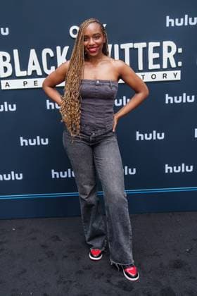NEW YORK, NY - MAY 9: Destinee Clowe at the Black Twitter: A People s History New York premiere at Midnight Theatre on May 09, 2024 in New York City. Copyright: xRaymondxHagansx