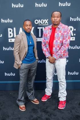 NEW YORK, NY - MAY 9: Prentice Penny and Roy Wood Jr. at the Black Twitter: A People s History New York premiere at Midnight Theatre on May 09, 2024 in New York City. Copyright: xRaymondxHagansx