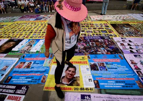 May 10, 2024, Mexico City, Mexico City, Mexico: Relatives of people missing in Mexico protest this Friday, May 10, to demand their right to effective investigations in the search for their daughters, sons, mothers and fathers missing in Mexico..Amnesty International Mexico called on the Mexican authorities to guarantee the thousands of relatives of missing persons their right to effective investigations, to receive and disseminate information, as well as their right to search, which is affected by various forms of violence, such as threats, attacks, extortion, disappearance, murder and forced displacement. Mexico City Mexico - ZUMAn296 20240510_zip_n296_010 Copyright: xJorgexNunezx