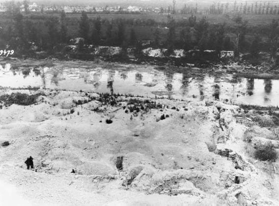 RECORD DATE NOT STATED Aisne Canal WWI Stone quarry by the Aisne Canal near Berry-au-Bac in France during World War I Date: 31 May 1918  Copyright: Copyrightx(c)Geminix2023.xCredit:xGemini 10297965