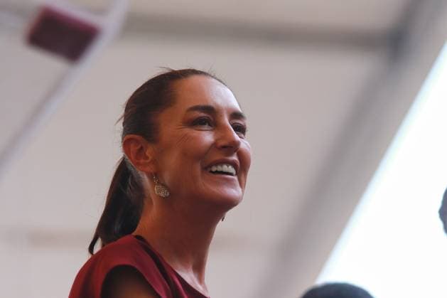 Claudia Sheinbaum Pardo, candidate for the Presidency of Mexico by the Sigamos Haciendo Historia coalition, speaking during a political rally in Texcoco, State of Mexico. Texcoco MÃ xico - ZUMAe321 20240511_zia_e321_014 Copyright: xCarlosxSantiagox