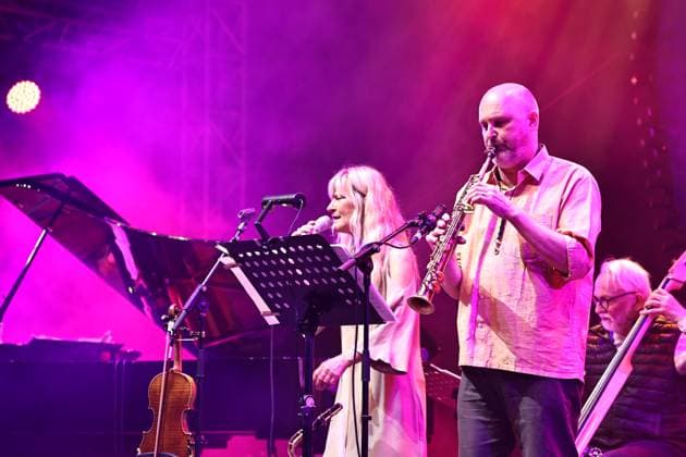 (240513) -- RABAT, May 13, 2024 -- Musicians perform during the closing concert of the 26th Chellah Jazz Music Festival at the Chellah site in Rabat, Morocco, May 12, 2024. ) MOROCCO-RABAT-CHELLAH-JAZZ CONCERT HuoxJing 