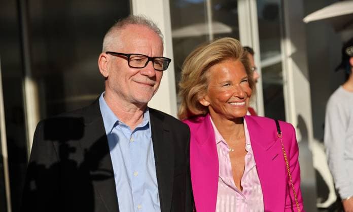 77e festival du film de Cannes PHOTOPQR NICE MATIN Sebastien Botella 13 05 2024 Arrivee du jury du 77e festival du film de Cannes devant lhotel Martinez de Cannes le lundi 13 mai 2024 THIERRY FREMAUX ET IRIS KNOBLOCH Cannes Film Festival director Thierry Fremaux arrives for a dinner with members of the jury at the Grand Hyatt Cannes Hotel Martinez, on the eve of the opening ceremony of the 77th edition of the Cannes Film Festival in Cannes, southern France, on May 13, 2024 France  Copyright: xPHOTOPQR NICExMATIN MAXPPPxSebastienxBotellax 20240513NIM3191 20240513NIM3191