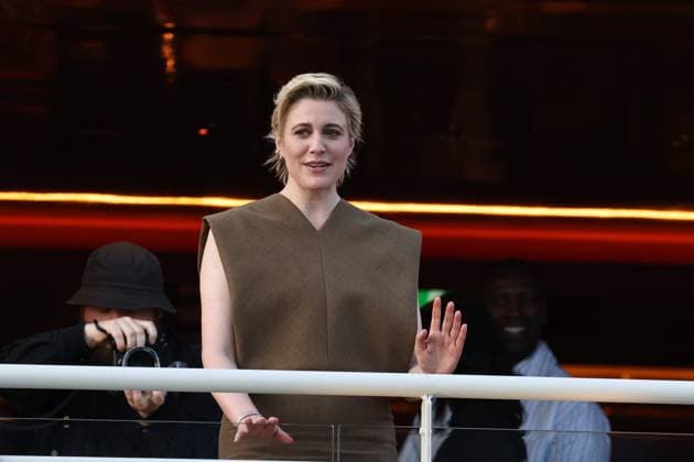77e festival de Cannes PHOTOPQR LE PARISIEN Fred Dugit Cannes 13 05 2024 Cuture Cinéma Palais des festival à Cannes 06 , le 13 mai 2024 A la veille de louverture du jury du 77e festival de Cannes présidé par la réalisatrice américaine Greta Gerwig US director and president of the Jury of the 77th Cannes Film Festival Greta Gerwig during a dinner with fellow members of the jury at the Grand Hyatt Cannes Hotel Martinez, on the eve of the opening ceremony of the 77th edition of the Cannes Film Festival in Cannes, southern France, on May 13, 2024 Local Caption 77e festival de Cannes Cannes 06 France  Copyright: xPHOTOPQR LExPARISIEN MAXPPPxFredxDugitx 20240513LPA3289 20240513LPA3289