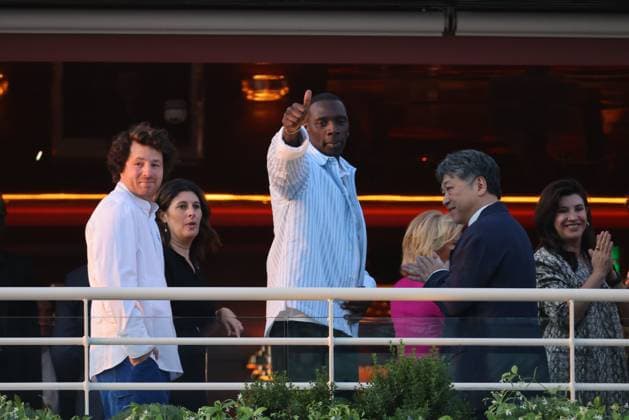 77th Cannes Film Festival PHOTOPQR NICE MATIN Sebastien Botella 13 05 2024 Diner jury du 77e festival du film de Cannes devant lÄôhotel Martinez de Cannes le lundi 13 mai 2024 Jean Imbert et Omar Sy the members of the Jury of the 77th Cannes Film Festival ooks on during a dinner at the Grand Hyatt Cannes Hotel Martinez, on the eve of the opening ceremony of the 77th edition of the Cannes Film Festival in Cannes, southern France, on May 13, 2024 France  Copyright: xPHOTOPQR NICExMATIN MAXPPPxSebastienxBotellax 20240513NIM3297 20240513NIM3297