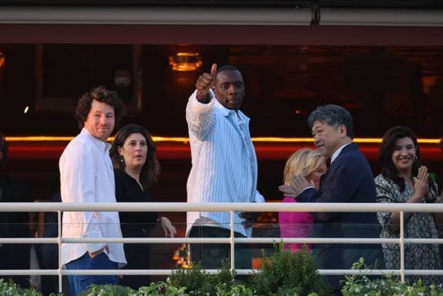 77th Cannes Film Festival PHOTOPQR NICE MATIN Sebastien Botella 13 05 2024 Diner jury du 77e festival du film de Cannes devant lÄôhotel Martinez de Cannes le lundi 13 mai 2024 Jean Imbert et Omar Sy the members of the Jury of the 77th Cannes Film Festival ooks on during a dinner at the Grand Hyatt Cannes Hotel Martinez, on the eve of the opening ceremony of the 77th edition of the Cannes Film Festival in Cannes, southern France, on May 13, 2024 France  Copyright: xPHOTOPQR NICExMATIN MAXPPPxSebastienxBotellax 20240513NIM3301 20240513NIM3301