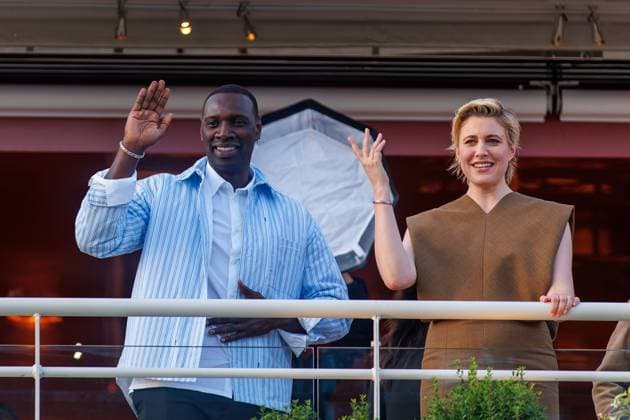 Arrivals Cannes Omar Sy and Greta Gerwig Jury Arrival at the Hotel Martinez as part of the 77 Festival de Cannes on 13 05 2024 Copyright: xEventpressxKochanx
