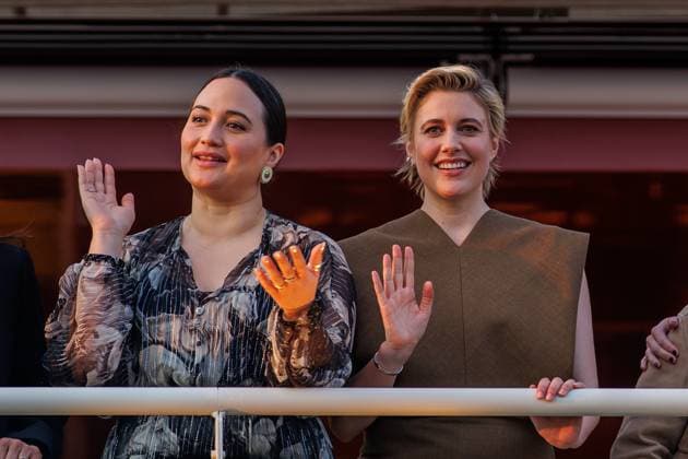 Arrivals Cannes Lily Gladstone and Greta Gerwig Jury arriving at the Hotel Martinez as part of the 77 Festival de Cannes on 13 05 2024 Copyright: xEventpressxKochanx