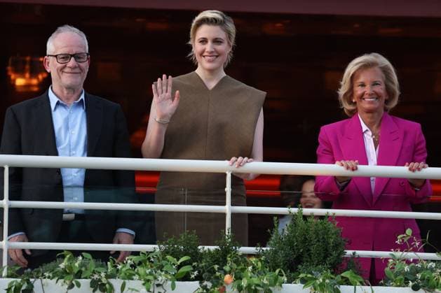 Cannes - Jury Dinner Ahead Of The Festival Opening Thierry Fremaux, President of the Juty Greta Gerwig and Iris Knobloch attend a dinner ahead of the 77th Cannes Film Festival on May 13, 2024 in Cannes, France. Photo by Shootpix ABACAPRESS.COM Cannes France  Copyright: xShootpix ABACAx