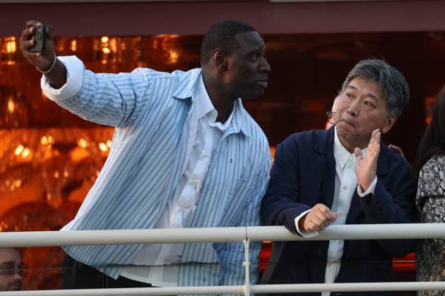 Cannes - Jury Dinner Ahead Of The Festival Opening Omar Sy, Hirokazu Kore-eda attend a dinner ahead of the 77th Cannes Film Festival on May 13, 2024 in Cannes, France. Photo by Shootpix ABACAPRESS.COM Cannes France  Copyright: xShootpix ABACAx