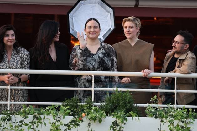 Cannes - Jury Dinner Ahead Of The Festival Opening Ebru Ceylan, Nadine Labaki, Lily Gladstone, Greta Gerwig, Juan Antonio Bayona, Eva Green attend a dinner ahead of the 77th Cannes Film Festival on May 13, 2024 in Cannes, France. Photo by Shootpix ABACAPRESS.COM Cannes France  Copyright: xShootpix ABACAx