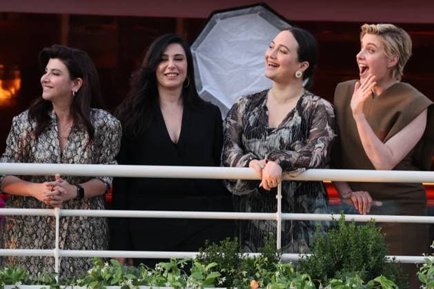 Cannes - Jury Dinner Ahead Of The Festival Opening Ebru Ceylan, Nadine Labaki, Lily Gladstone, Greta Gerwig, Juan Antonio Bayona, Eva Green attend a dinner ahead of the 77th Cannes Film Festival on May 13, 2024 in Cannes, France. Photo by Shootpix ABACAPRESS.COM Cannes France  Copyright: xShootpix ABACAx