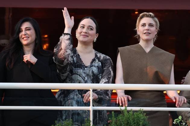Cannes - Jury Dinner Ahead Of The Festival Opening Ebru Ceylan, Nadine Labaki, Lily Gladstone, Greta Gerwig, Juan Antonio Bayona, Eva Green and Pierfrancesco Favino attend a dinner ahead of the 77th Cannes Film Festival on May 13, 2024 in Cannes, France. Photo by Shootpix ABACAPRESS.COM Cannes France  Copyright: xShootpix ABACAx