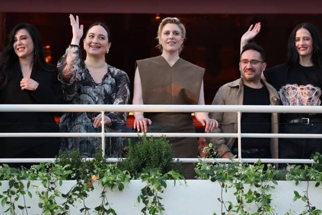 Cannes - Jury Dinner Ahead Of The Festival Opening Ebru Ceylan, Nadine Labaki, Lily Gladstone, Greta Gerwig, Juan Antonio Bayona, Eva Green and Pierfrancesco Favino attend a dinner ahead of the 77th Cannes Film Festival on May 13, 2024 in Cannes, France. Photo by Shootpix ABACAPRESS.COM Cannes France  Copyright: xShootpix ABACAx