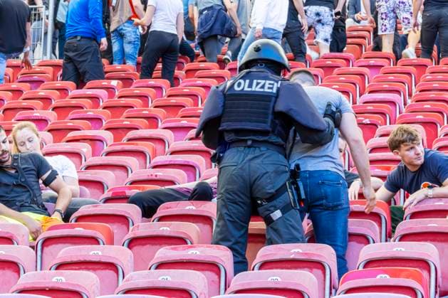 Baden Württemberg police anti-terror exercise in a soccer stadium In the run-up to the European Football Championship, 1,200 police officers rehearse an emergency scenario The scenario was a stabbing in the stands of the MHP Arena, the stadium of VfB Stuttg