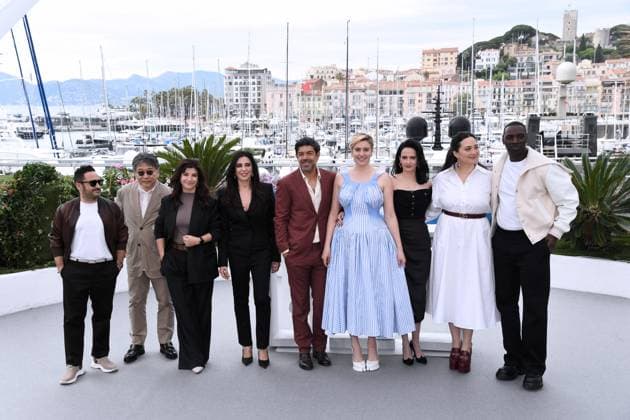 77th Cannes Film Festival 2024, Jury Photocall Cannes, 77th Cannes Film Festival 2024, Jury Photocall In the photo: Juan Antonio Bayona, Kore-Eda Hirokazu, Ebru Ceylan, Nadine Labaki, Pier Pierfrancesco Favino, Greta Gerwig, Eva Green, Lily Gladstone, Omar Sy Cannes France  Copyright: xIPA ABACAx