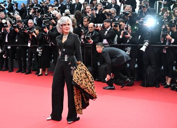 American actress Jane Fonda attends the Opening Ceremony at the 77th Cannes Film Festival in Cannes, France on Tuesday, May 14, 2024.  CAN20240514139 RUNExHELLESTAD