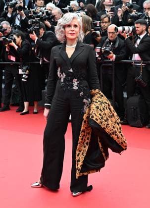 American actress Jane Fonda attends the Opening Ceremony at the 77th Cannes Film Festival in Cannes, France on Tuesday, May 14, 2024.  CAN20240514140 RUNExHELLESTAD