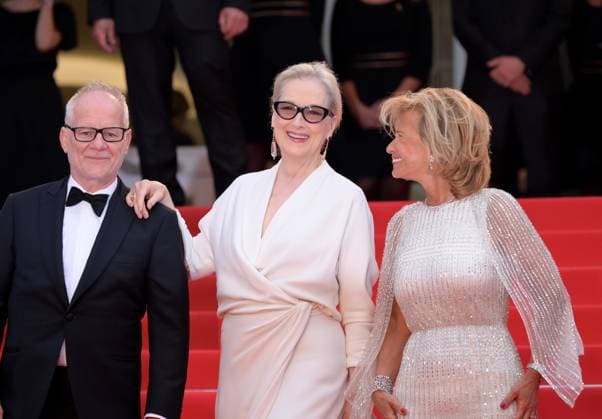 The Second Act premiere at 77th Festival de Cannes - Cannes, France CANNES, FRANCE. May 14, 2024: Thierry Fremaux, Meryl Streep & Iris Knobloch at the The Second Act premiere at the 77th Festival de Cannes. Picture: Paul Smith Featureflash Cannes France  Copyright: xPaulxSmithx xFeatureflashx