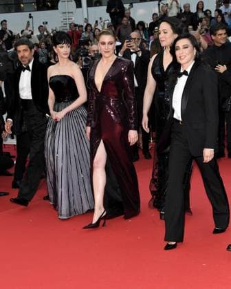 Cannes, 77th Cannes Film Festival 2024, Red carpet Opening Ceremony and film Le Deuxieme Acte In the photo: Eva Green, Pierfrancesco Favino, Lily Gladstone, Greta Gerwig, Nadine Labaki  Copyright: xAlbertoxTerenghix xipa-agency.nex xPoolxPhotoxEventsx03x IPA_Agency_IPA46060323