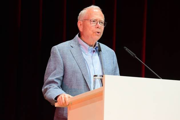 36 Fred Jay Prize of GEMA in Berlin Michael Jacobson, son of Fred Jay, AWARD WINNER to address the 36 Fred Jay Prize 2024 at the bcc Berlin as part of the GEMA Members Festival in Berlin 14 05 2024 Photopress Mueller