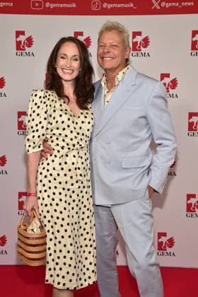 36 Fred Jay Prize of GEMA in Berlin Uwe Fahrenkrog Petersen with wifeÊChristin Dechant Arrival, red carpet at the bcc Berlin of the 36 Fred Jay Prize 2024 as part of the GEMA Members Festival in Berlin 14 05 2024 Photopress Mueller