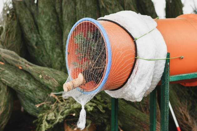 A Christmas tree packed in a plastic net A Christmas tree packed in plastic net Copyright: xKUCHUGURINAxIRINA RECORD DATE NOT STATED