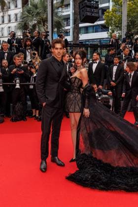 Festival de Cannes Premiere Le Deuxieme Acte Scott Morton and Lea Elui at the opening of the 77 Cannes Film Festival at the Palais de Festival and the premiere Le Deuxieme Acte The Second Act on 14 05 2024 in Cannes Copyright: xEventpressxKochanx
