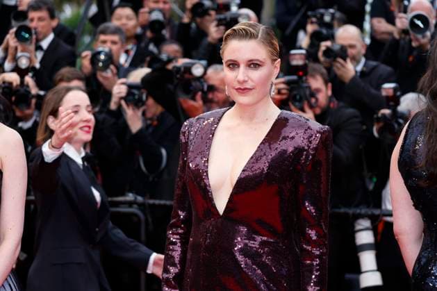 May 14, 2024: Greta Gerwig attends the premiere of Le Deuxieme Acte ( The Second Act ) and opening ceremony of the 77th Cannes Film Festival at Palais des Festivals in Cannes, France, on 14 May 2024. Photo: - ZUMAm179 20240514_zep_m179_045 Copyright: xAlecxMichaelx