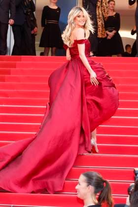 May 14, 2024: Heidi Klum attends the premiere of Le Deuxieme Acte ( The Second Act ) and opening ceremony of the 77th Cannes Film Festival at Palais des Festivals in Cannes, France, on 14 May 2024. Photo: - ZUMAm179 20240514_zep_m179_056 Copyright: xAlecxMichaelx
