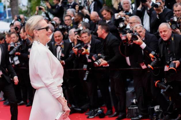 May 14, 2024: Meryl Streep attends the premiere of Le Deuxieme Acte ( The Second Act ) and opening ceremony of the 77th Cannes Film Festival at Palais des Festivals in Cannes, France, on 14 May 2024. Photo: - ZUMAm179 20240514_zep_m179_090 Copyright: xAlecxMichaelx