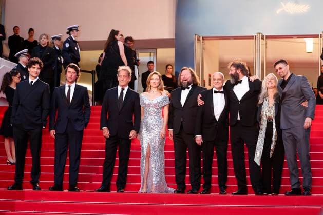 May 14, 2024: Manuel Guillot, Raphael Quenard, Vincent Lindon, Lea Seydoux, Louis Garrel, Quentin Dupieux and Hugo Selignac attend the premiere of Le Deuxieme Acte ( The Second Act ) and opening ceremony of the 77th Cannes Film Festival at Palais des Festivals in Cannes, France, on 14 May 2024. Photo: - ZUMAm179 20240514_zep_m179_129 Copyright: xAlecxMichaelx