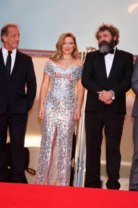 May 14, 2024: Vincent Lindon, Lea Seydoux and Raphael Quenard attend the premiere of Le Deuxieme Acte ( The Second Act ) and opening ceremony of the 77th Cannes Film Festival at Palais des Festivals in Cannes, France, on 14 May 2024. Photo: - ZUMAm179 20240514_zep_m179_133 Copyright: xAlecxMichaelx